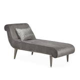Roxbury Park Gray Pearl Velvet Chaise - Ornate Home
