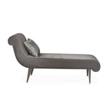 Roxbury Park Gray Pearl Velvet Chaise - Ornate Home