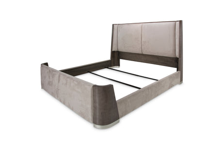 Roxbury Park Slate/Cement Cal. King Dual-Panel Bed - Ornate Home