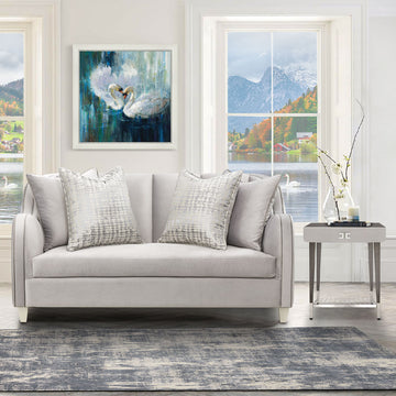 Roxbury Park Slate Velvet Loveseat - Ornate Home