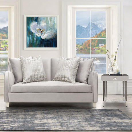 Roxbury Park Slate Velvet Loveseat - Ornate Home