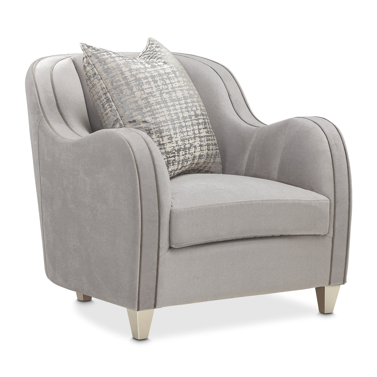 Roxbury Park Slate Velvet Matching Chair - Ornate Home