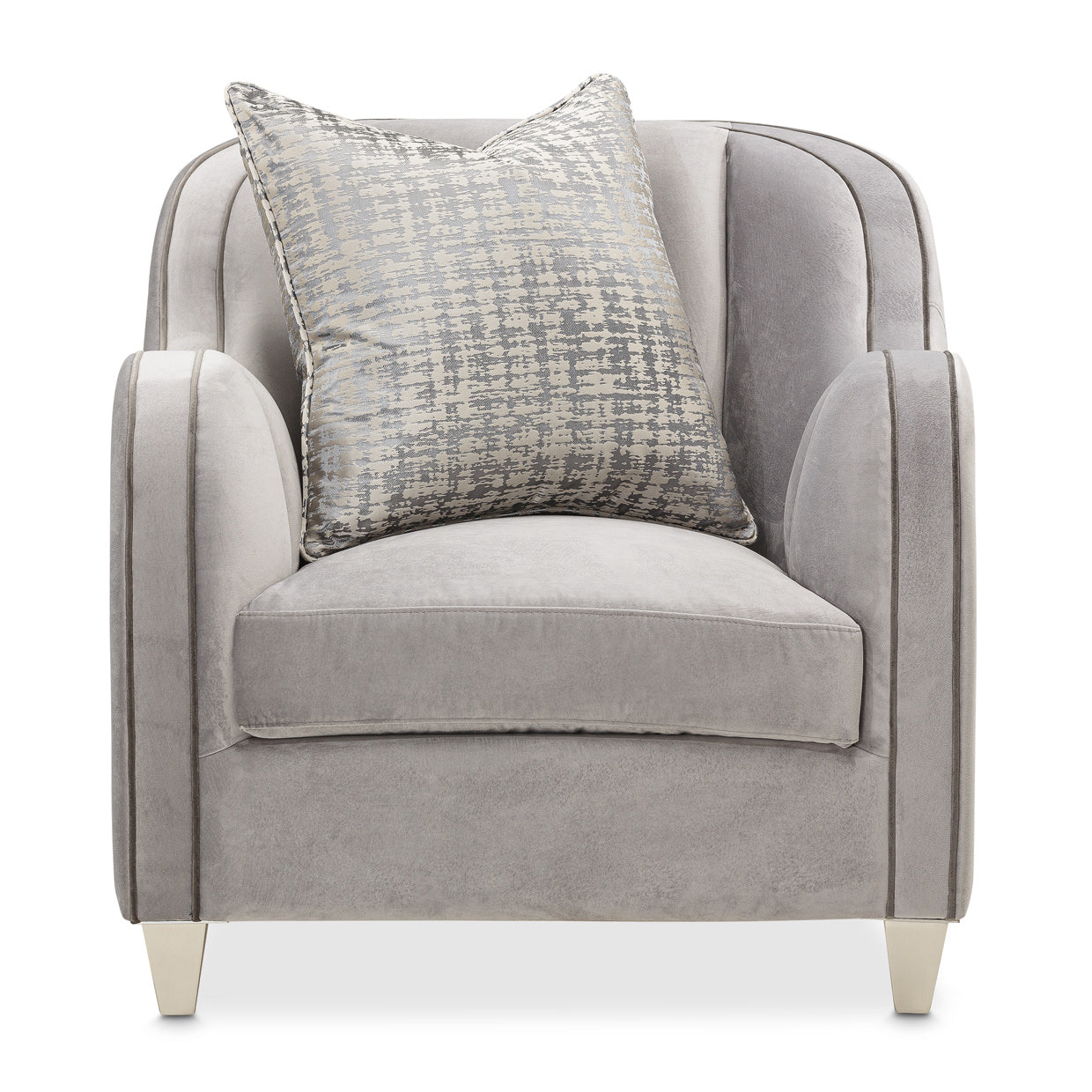 Roxbury Park Slate Velvet Matching Chair - Ornate Home