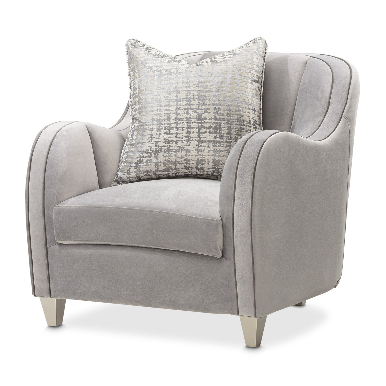 Roxbury Park Slate Velvet Matching Chair - Ornate Home