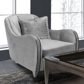 Roxbury Park Slate Velvet Matching Chair - Ornate Home