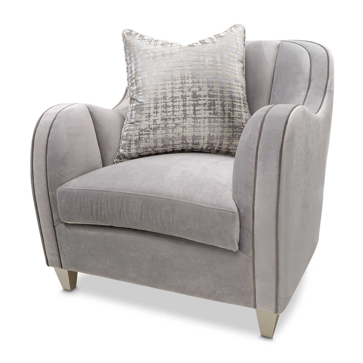 Roxbury Park Slate Velvet Matching Chair - Ornate Home