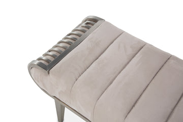 Roxbury Park Stainless Steel/Cement Tufted Bench - Ornate Home