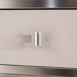 Roxbury Park Stainless Steel Metal Nightstand - Ornate Home