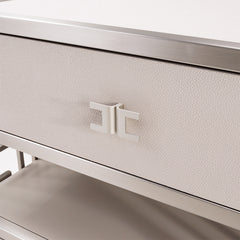 Roxbury Park Stainless Steel Metal Nightstand - Ornate Home