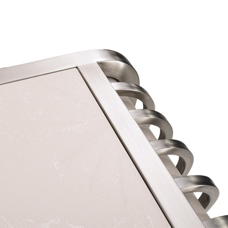 Roxbury Park Stainless Steel Metal Nightstand - Ornate Home