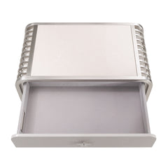 Roxbury Park Stainless Steel Metal Nightstand - Ornate Home