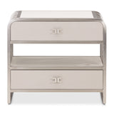 Roxbury Park Stainless Steel Metal Nightstand - Ornate Home