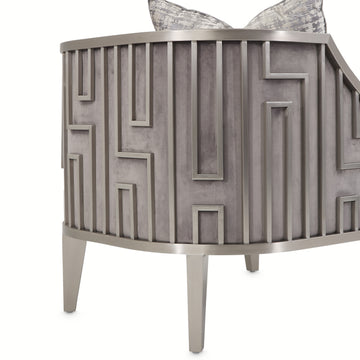Roxbury Park Steel Gray Velvet Accent Chair - Ornate Home