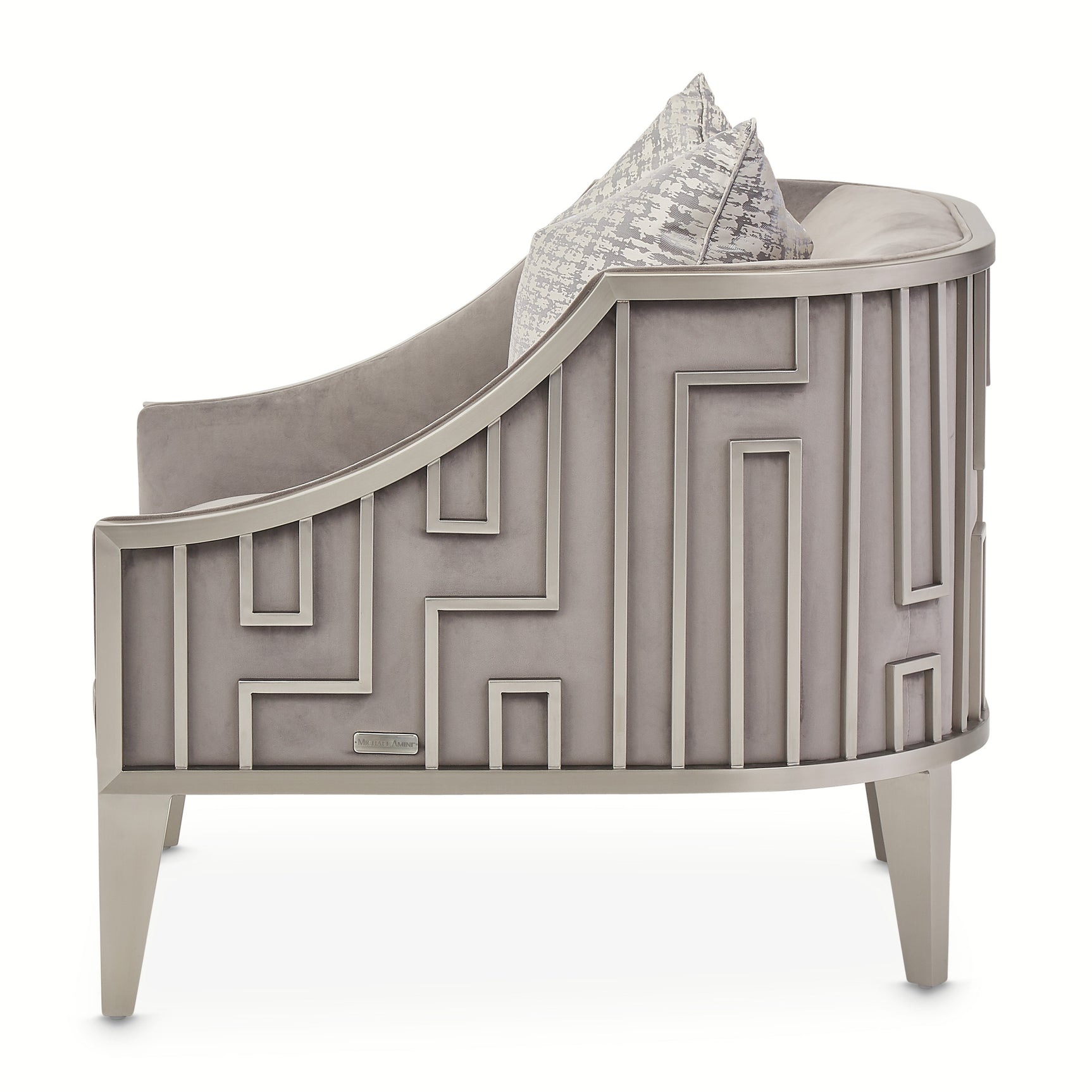Roxbury Park Steel Gray Velvet Accent Chair - Ornate Home