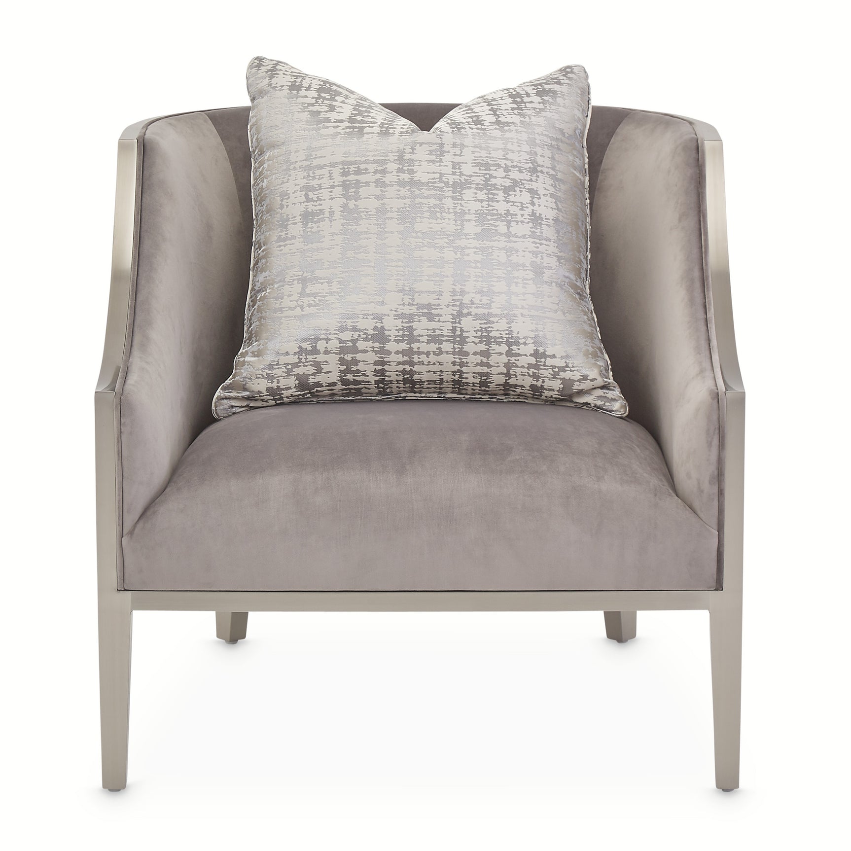 Roxbury Park Steel Gray Velvet Accent Chair - Ornate Home