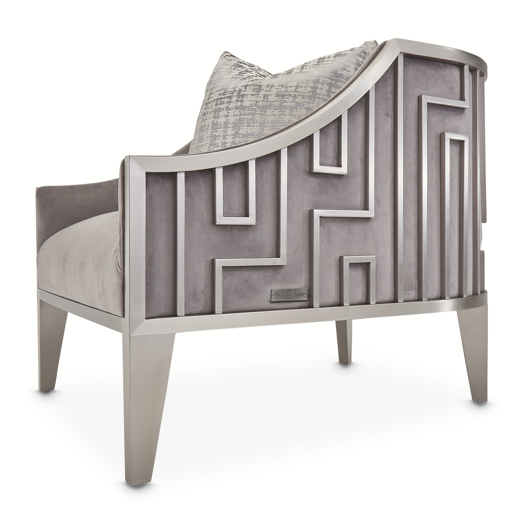 Roxbury Park Steel Gray Velvet Accent Chair - Ornate Home