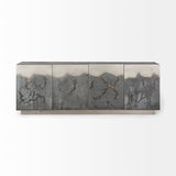Roxdale Black/Gray Acid Wash Metal Sideboard - Ornate Home
