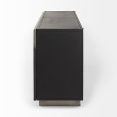 Roxdale Black/Gray Acid Wash Metal Sideboard