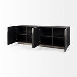 Roxdale Black/Gray Acid Wash Metal Sideboard - Ornate Home