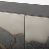Roxdale Black/Gray Acid Wash Metal Sideboard - Ornate Home