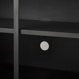 Roxdale Black/Gray Acid Wash Metal Sideboard - Ornate Home