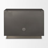Roxdale Black/Gray Acid Washed Iron Metal Accent Cabinet - Ornate Home