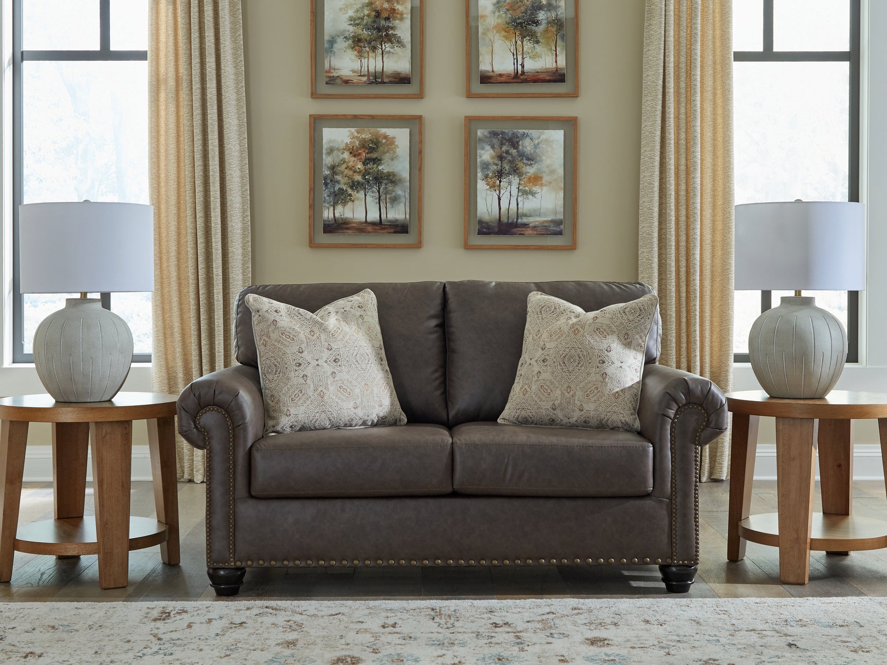 Roxmere Umber Loveseat - Ornate Home