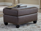 Roxmere Umber Ottoman (Online Special Price) - Ornate Home