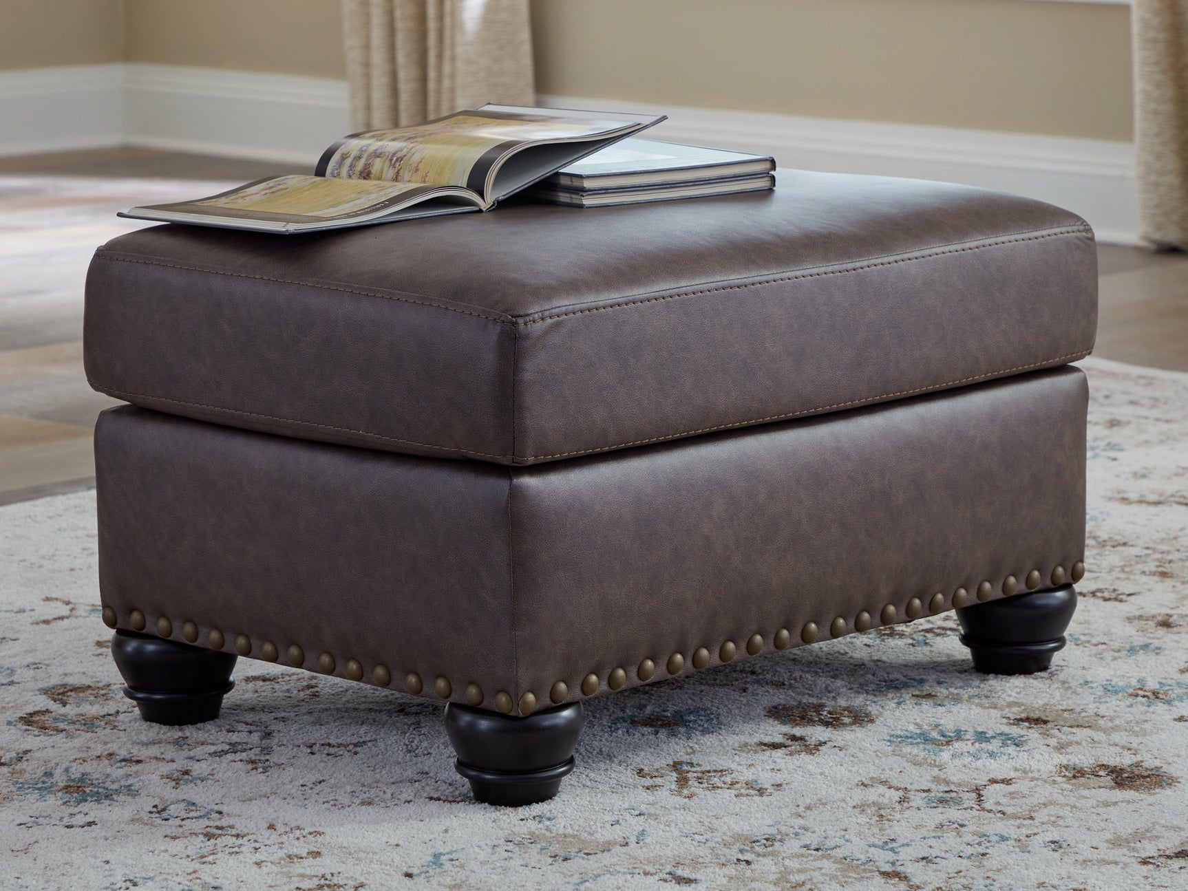 Roxmere Umber Ottoman (Online Special Price) - Ornate Home