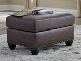 Roxmere Umber Ottoman - Ornate Home