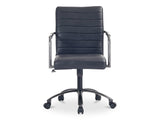 Roy Black Leather Office Chair - Ornate Home