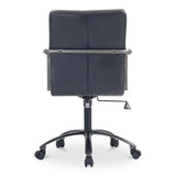 Roy Black Leather Office Chair - Ornate Home