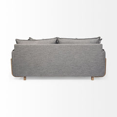 Roy Castlerock Gray 84" Upholstered Three Seater Sofa - Ornate Home