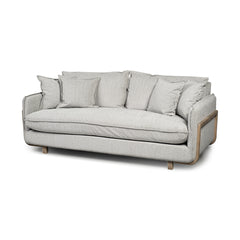 Roy Frost Gray 84" Upholstered Three Seater Sofa - Ornate Home