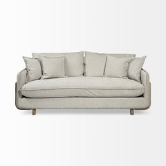 Roy Frost Gray 84" Upholstered Three Seater Sofa - Ornate Home