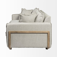 Roy Frost Gray 84" Upholstered Three Seater Sofa - Ornate Home