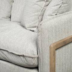 Roy Frost Gray 84" Upholstered Three Seater Sofa - Ornate Home
