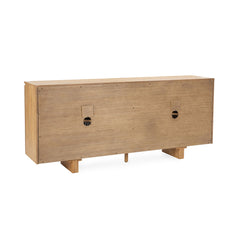 Roya Natural 4 Door Cabinet - Ornate Home