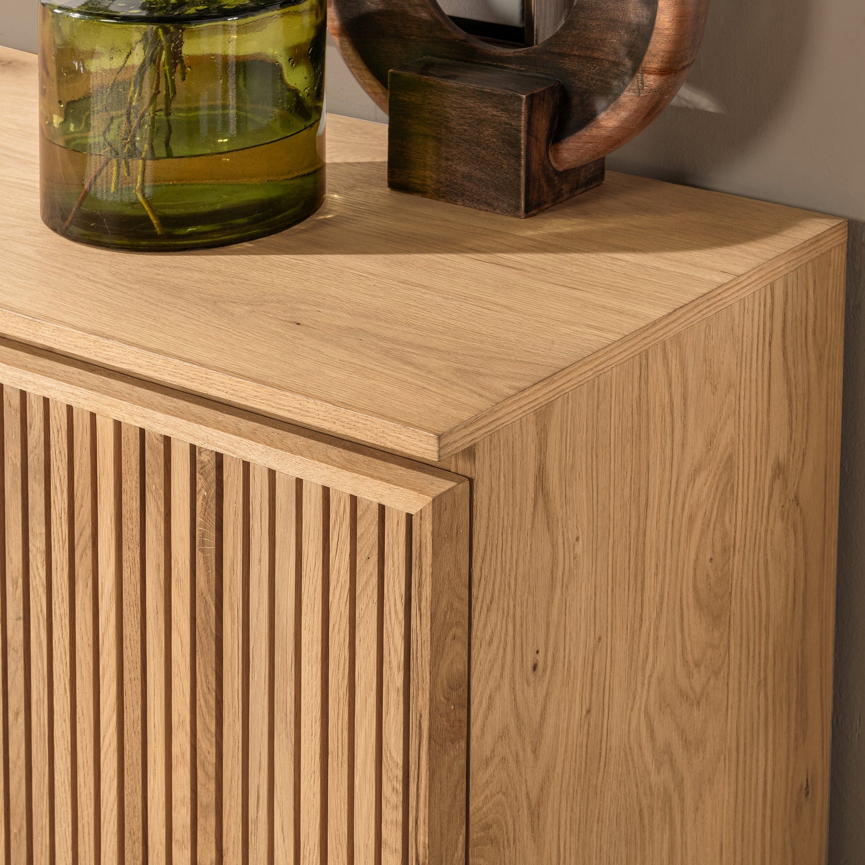 Roya Natural 4 Door Cabinet - Ornate Home
