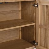 Roya Natural 4 Door Cabinet - Ornate Home