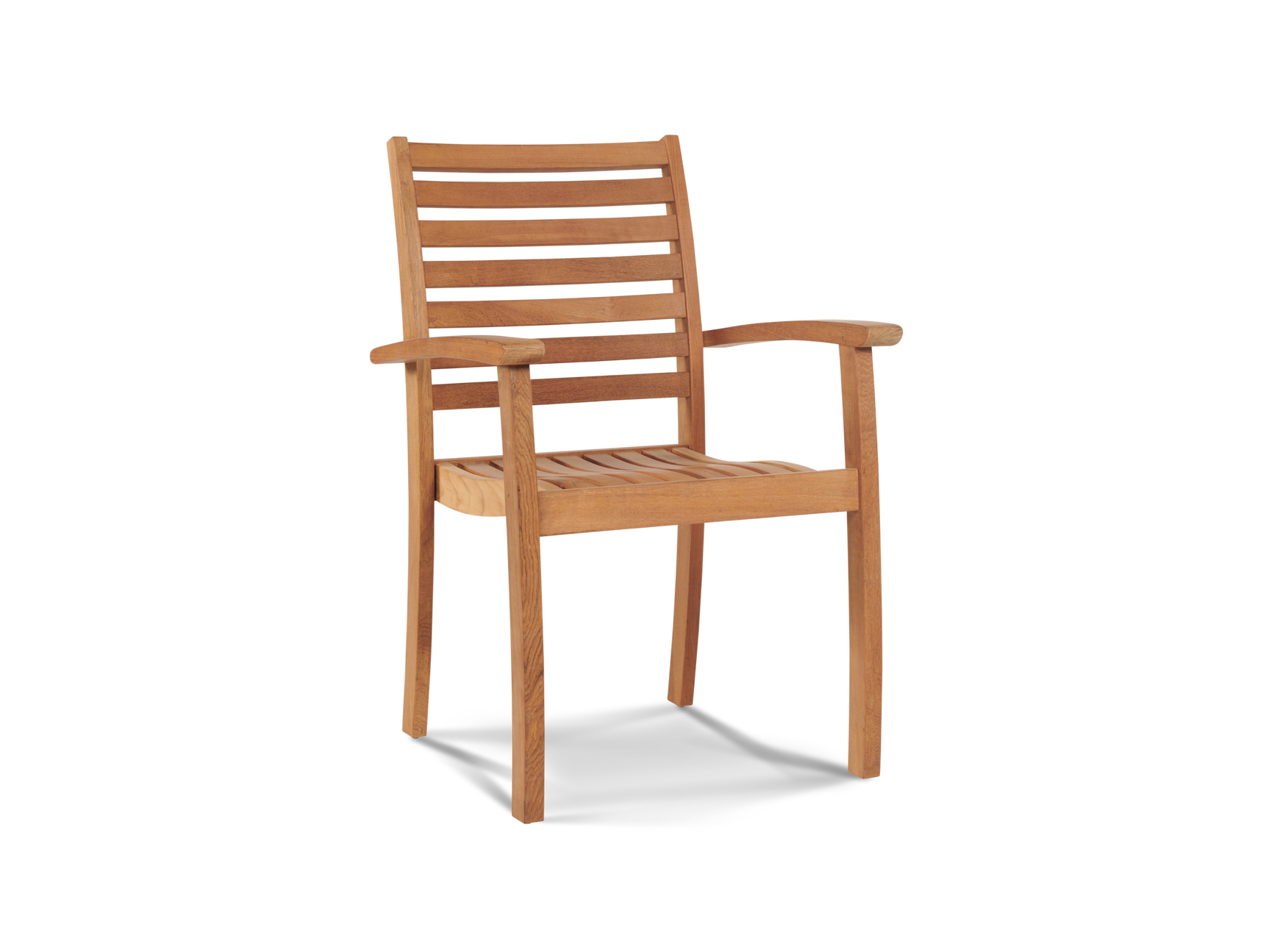 Royal 5-Piece Round Teak Wood Outdoor Dining Set with Lazy Susan and Stacking Armchairs - Ornate Home