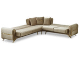 Royal Beige Convertible Sectional Sofa - Ornate Home