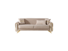 Royal Beige Convertible Sofa - Ornate Home