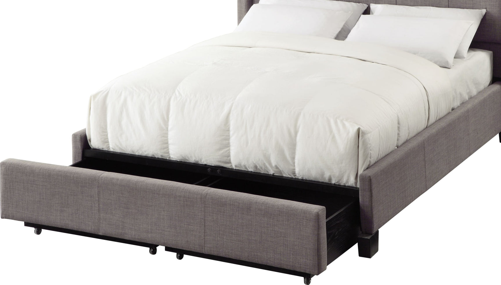 Royal Dolphin Linen Full Tufted Platform Storage Bed - Ornate Home