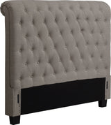 Royal Dolphin Linen King Tufted Upholstered Headboard - Ornate Home
