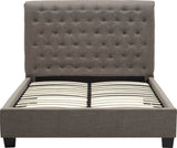 Royal Dolphin Linen Queen Tufted Platform Bed - Ornate Home