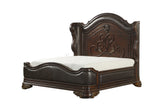 Royal Highlands Dark Cherry/Brown 5-Piece Queen Bedroom Set - Ornate Home