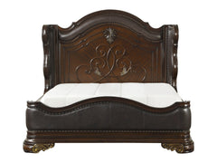 Royal Highlands  Dark Cherry Queen Bed - Ornate Home
