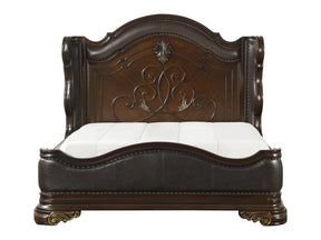 Royal Highlands  Dark Cherry Queen Bed - Ornate Home