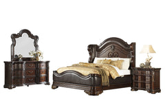 Royal Highlands  Dark Cherry Queen Bed - Ornate Home
